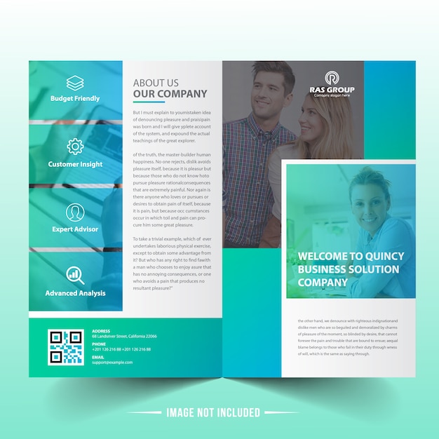 Vector bi fold brochure design