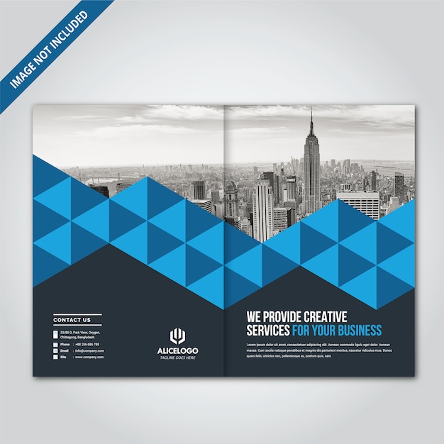 Vector bi fold brochure design