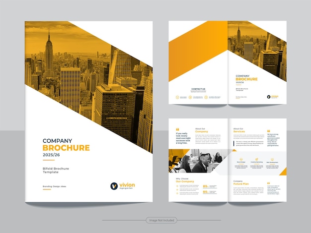 Bi fold brochure template for corporate business