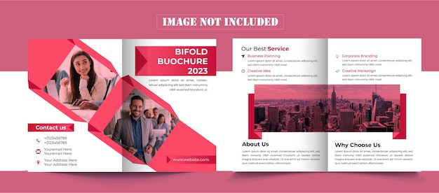 Bi-fold brochureontwerp sjabloonontwerp