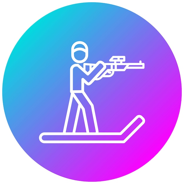 Biathlon Vector Illustratie Stijl