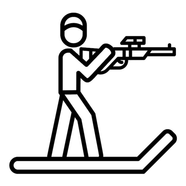 Biathlon Vector Illustration Style