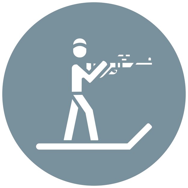 Biathlon Vector Illustration Style
