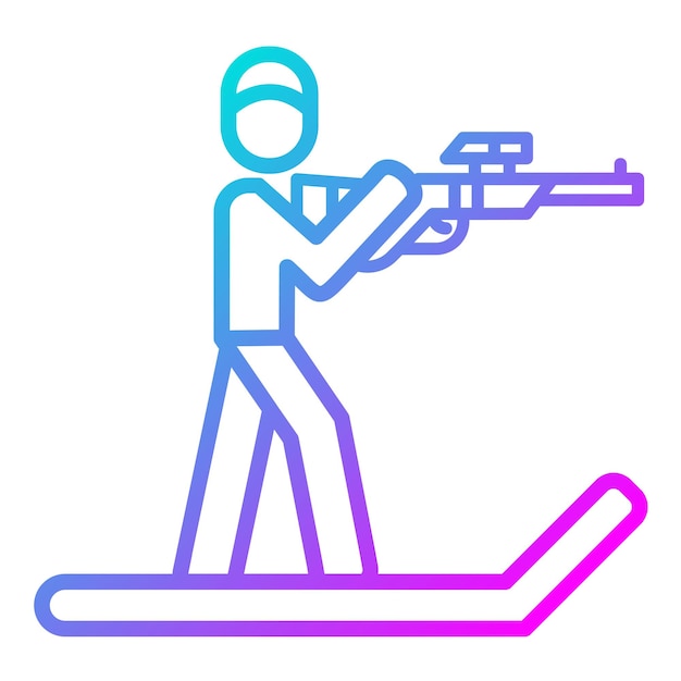 Vector biathlon vector illustration style