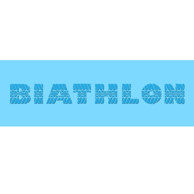 Biatlon blauwe banner