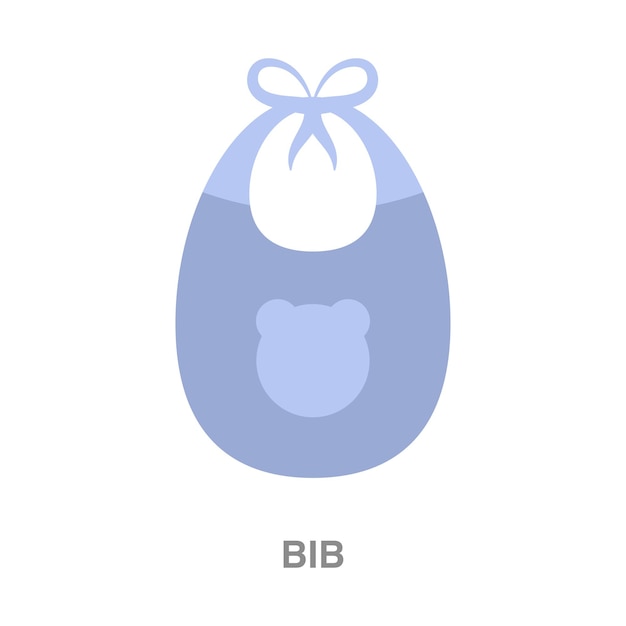 Bib illustration on transparent background