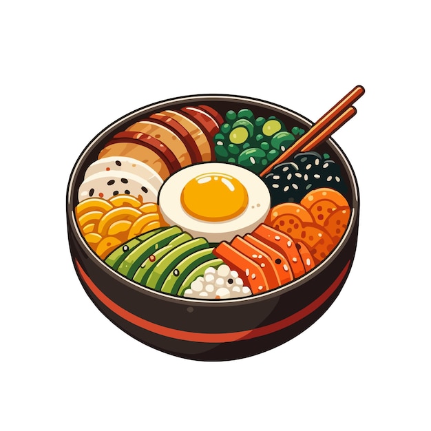 bibimbap korean food ai generated image