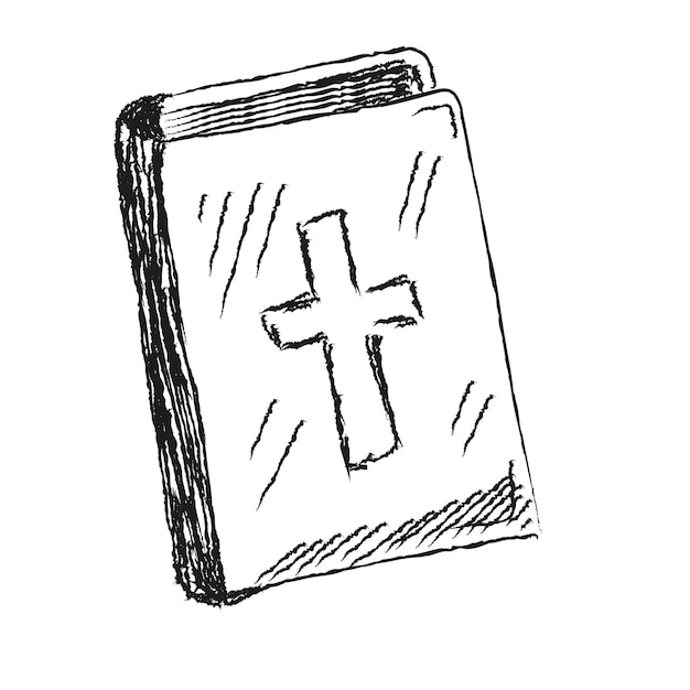 Bible book. hand drawn vector illustration