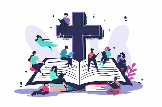 Bible Study Concept With People