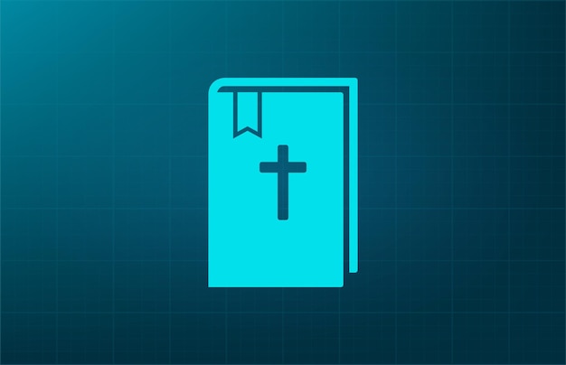 Bible symbol Vector illustration on blue background Eps 10