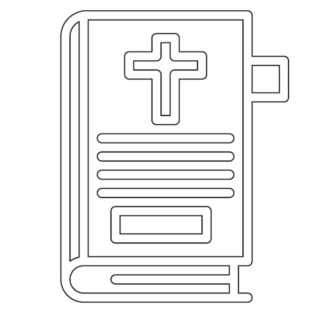 벡터 bible vector icon illustration of crime and law iconset