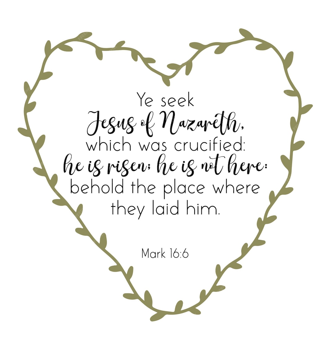 Premium Vector Bible verse vector, he is risen, easter bible verse