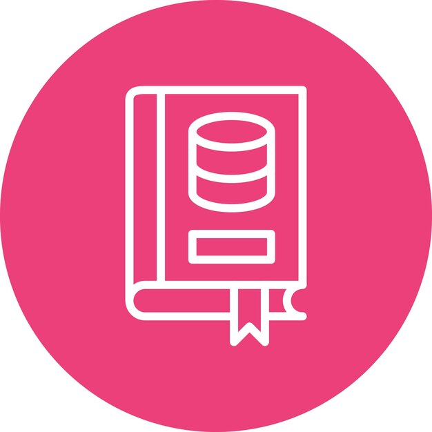 Bibliotheek database vector icoon illustratie van bibliotheek icoon set