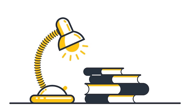 Bibliotheek thema zelfstudie concept platte vectorillustratie geïsoleerd over wit, lege stoel voor intellectuele werknemer analytics, onderwijs thema studeren, hogeschool of universiteitsstudent.