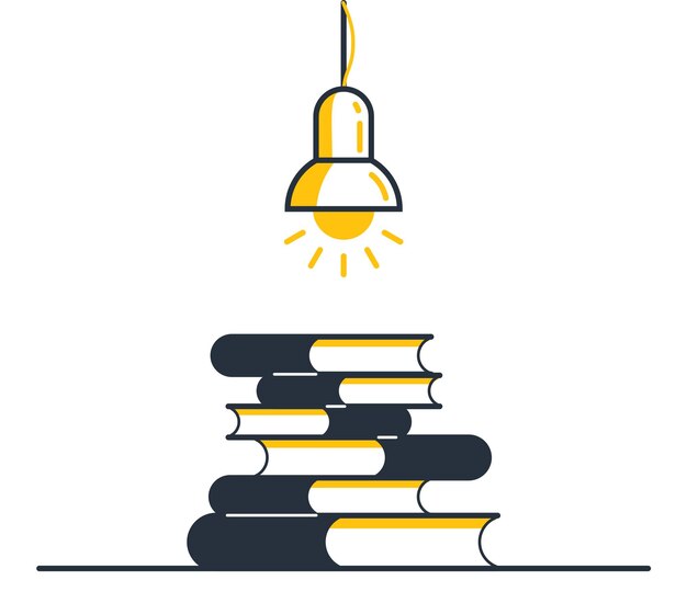 Bibliotheek thema zelfstudie concept platte vectorillustratie geïsoleerd over wit, lege stoel voor intellectuele werknemer analytics, onderwijs thema studeren, hogeschool of universiteitsstudent.