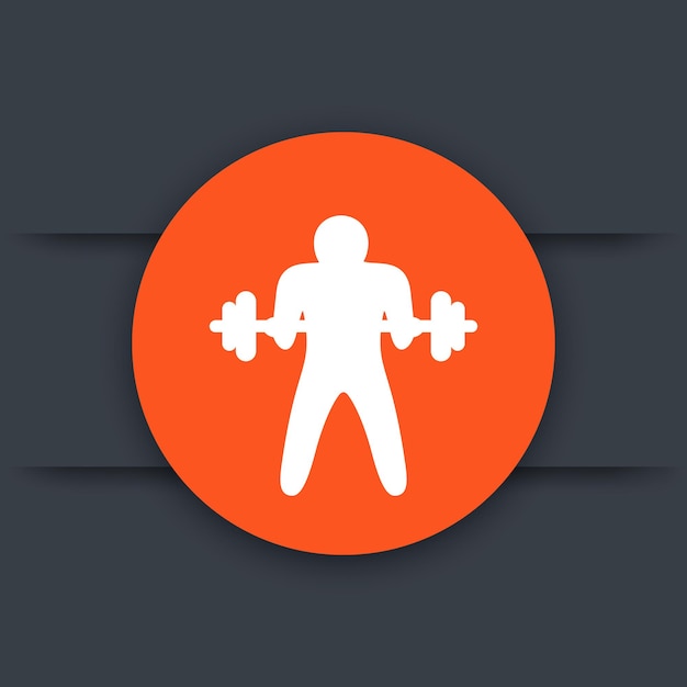 Bicep curl icon, arm, workout, exercise, training