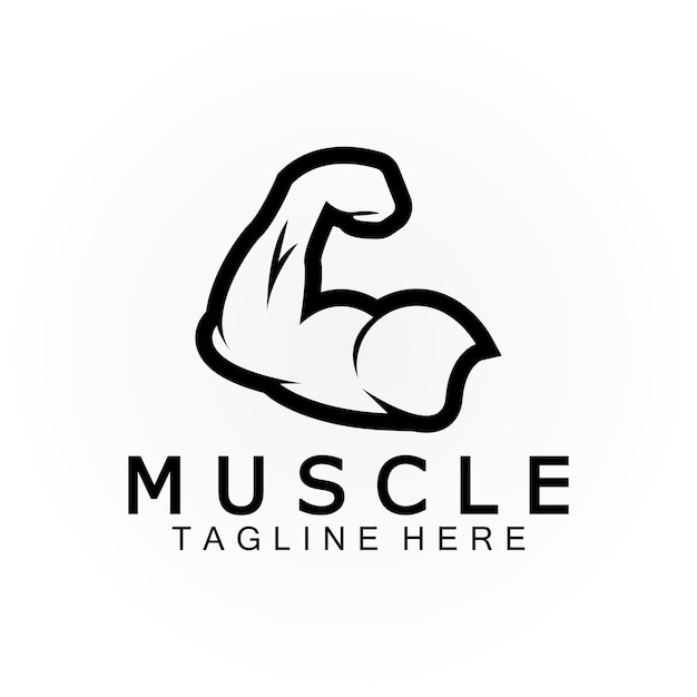 Vector biceps muscle icon logo vector design template