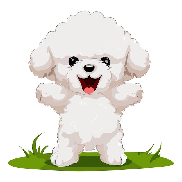 Vector bichon frise een bundel pluis en liefde