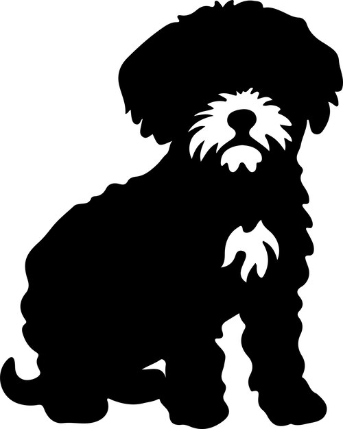 Vettore silhouette di bichonfrise