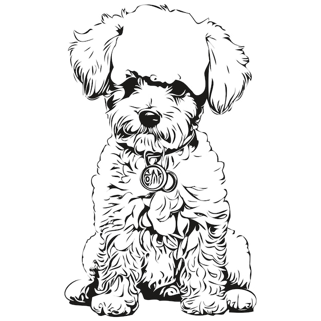 Bichons Frise dog silhouette pet character clip art vector pets drawing black and white