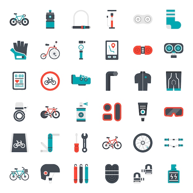 Vector bicycle accessories