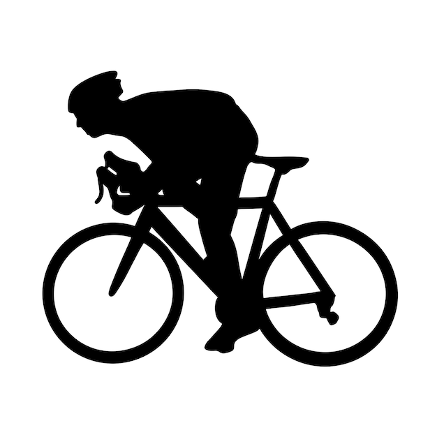 Bicycle black and white illustration vector