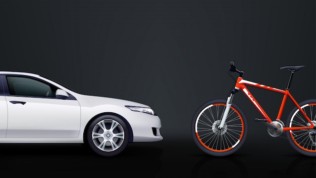 Bicycle and car 01