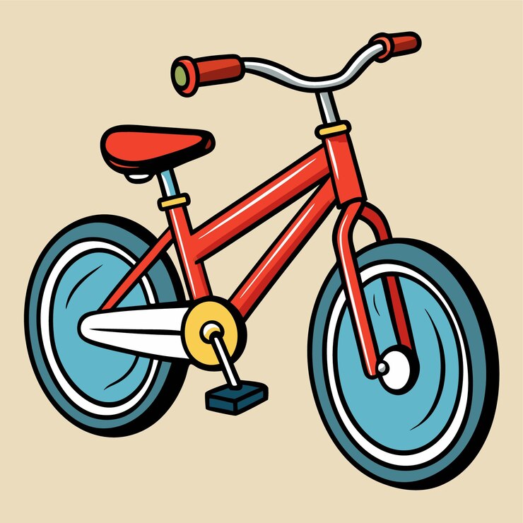 Vector bicycle clipart vector icoon sticker illustratie