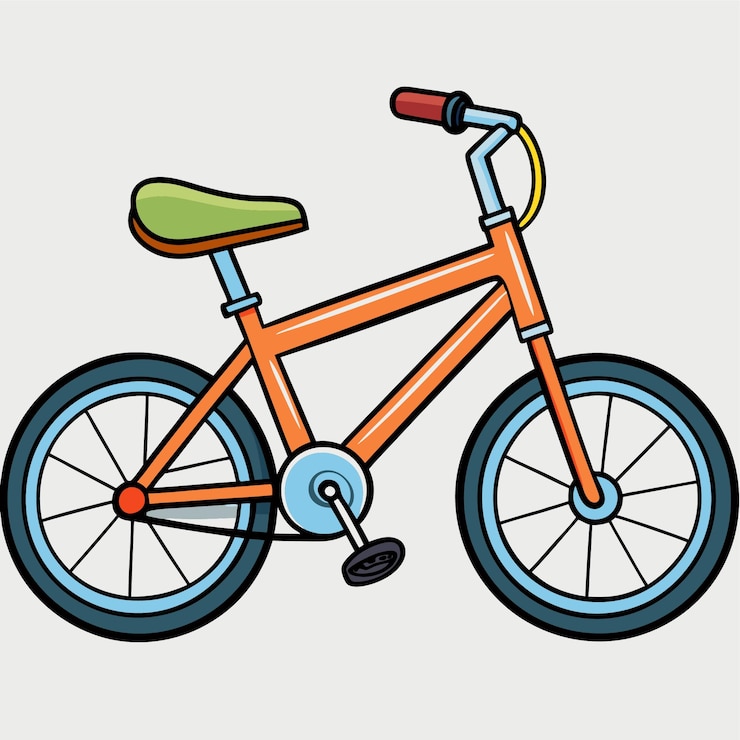 Vector bicycle clipart vector icoon sticker illustratie