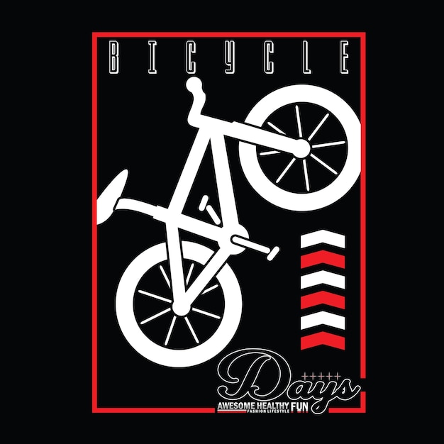 bicycle day silhouette icon vector illustration for print t shirt