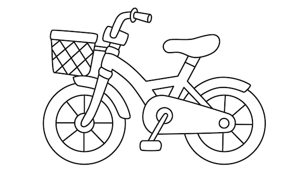 Bicycle designed with black isolated line A Bicycle Vector illustration design