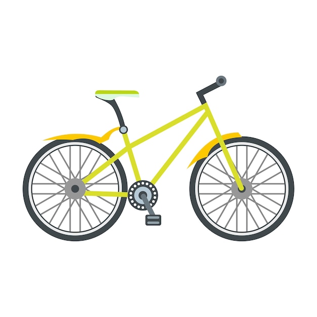 bicycle flat icon isolated on white background