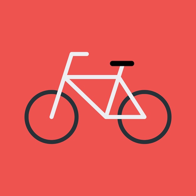 Vector bicycle flat stylized sign. flat stylized illustration