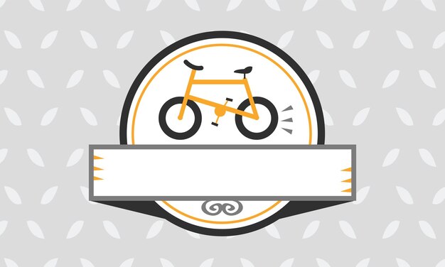 Vector bicycle frame badge