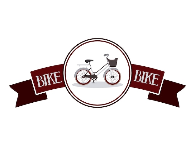 Vector bicycle frame isolated icon design