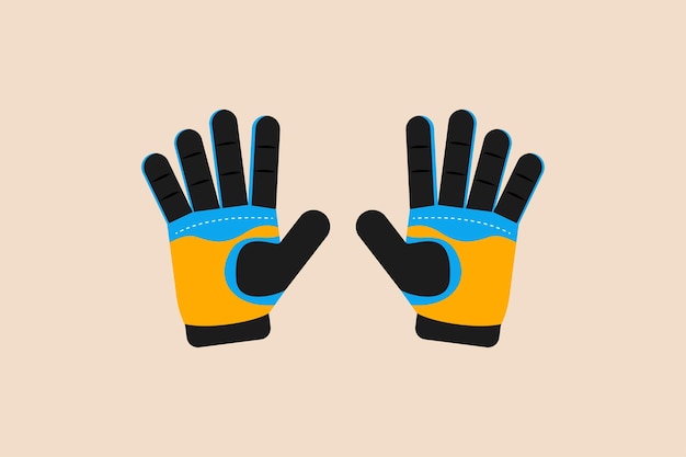 Bicycle gloves for outdoor activities Bicycle concept Flat vector illustrations isolated