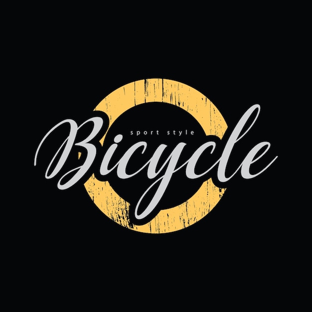 Vector bicycle graphic tshirt and apparel design