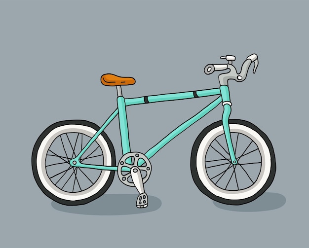 Bicycle hand drawn vector illustration Bike artistic drawing