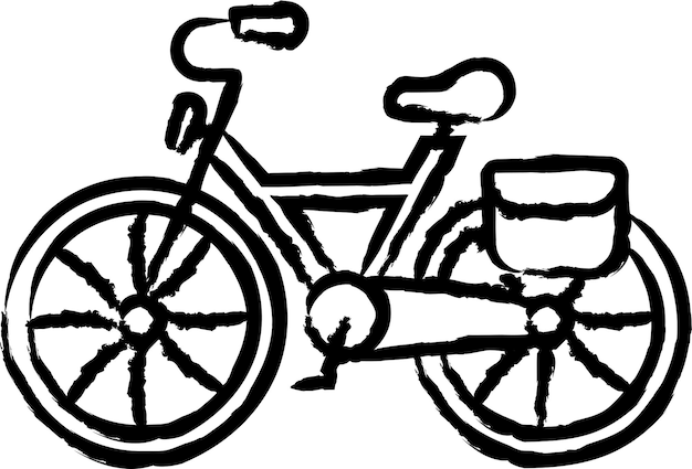 Bicycle hand drawn vector illustration