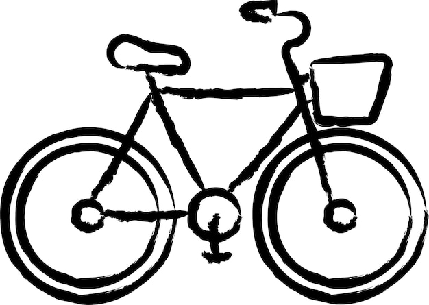 Bicycle hand drawn vector illustration