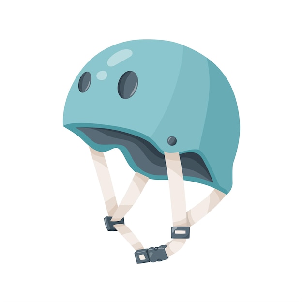 Vettore casco da bicicletta in stile cartone animato casco per sport estremi skateboard e ciclismo