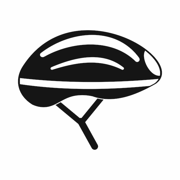 Vector bicycle helmet icon in simple style isolated on white background