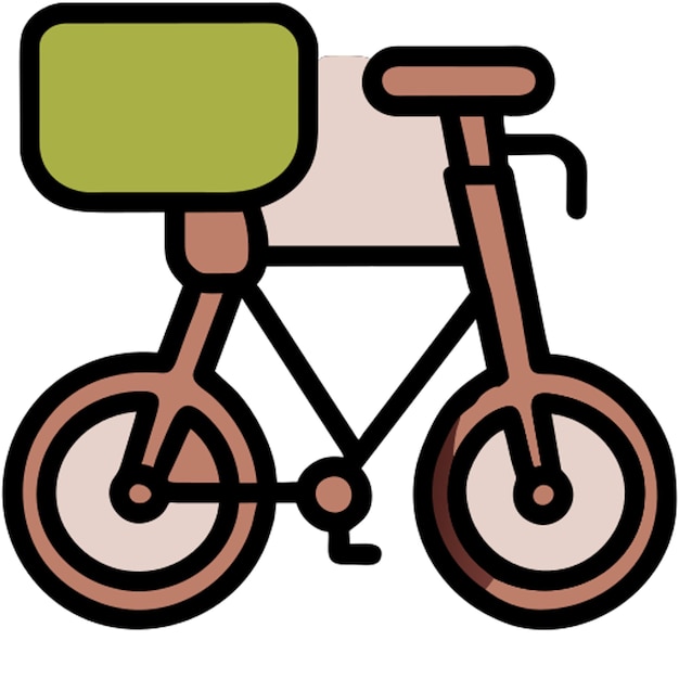 bicycle icon colored outline