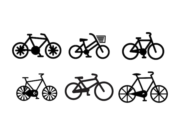 自転車アイコンのロゴデザインのテンプレート 孤立したイラスト