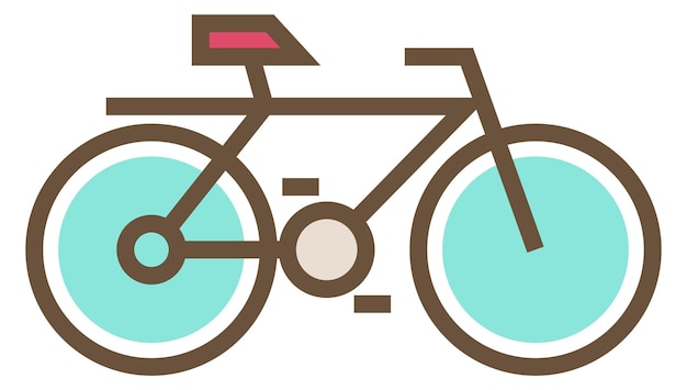 Bicycle icon Urban eco transport line symbol