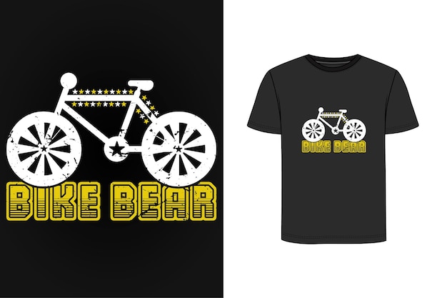 Vector bicycle illustration t-shirt design