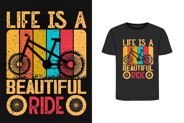 Bicycle Illustration T-shirt Design