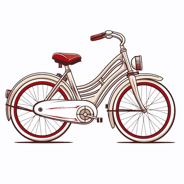 ポップアートスタイルの自転車イラスト