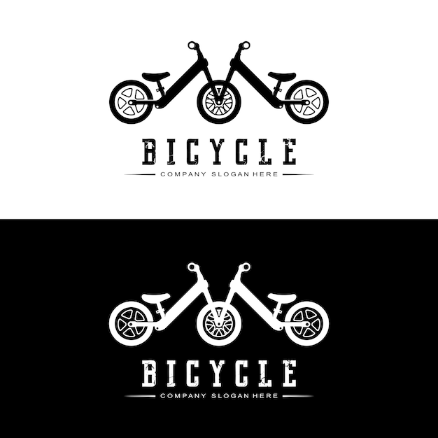 Bicycle logo casual vehicle vector design suitable for bike shops sports branches mountain bikes and kids bikes