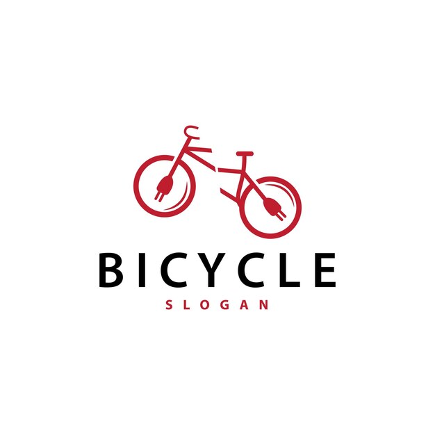 bicycle logo design template minimalist illustration